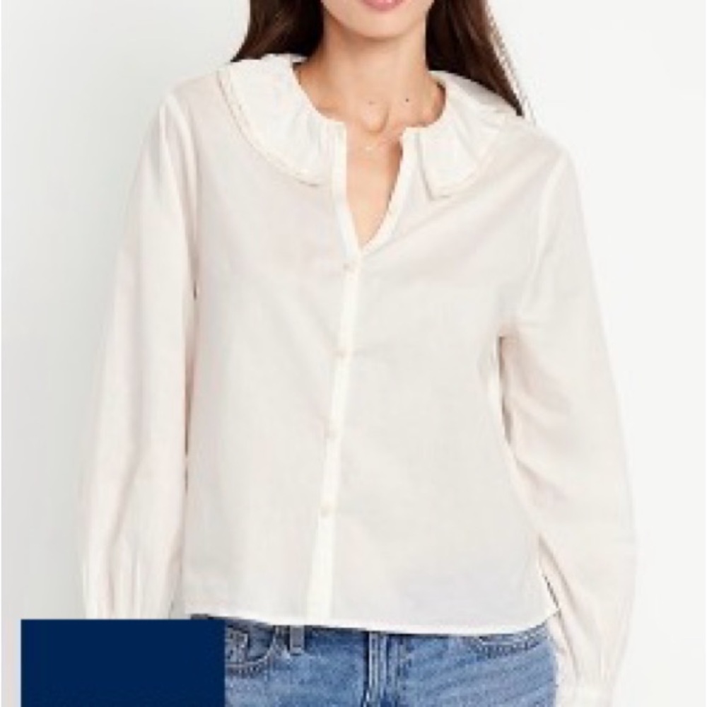 Old Navy Ruffle Button-Down Shirt 4x NWT